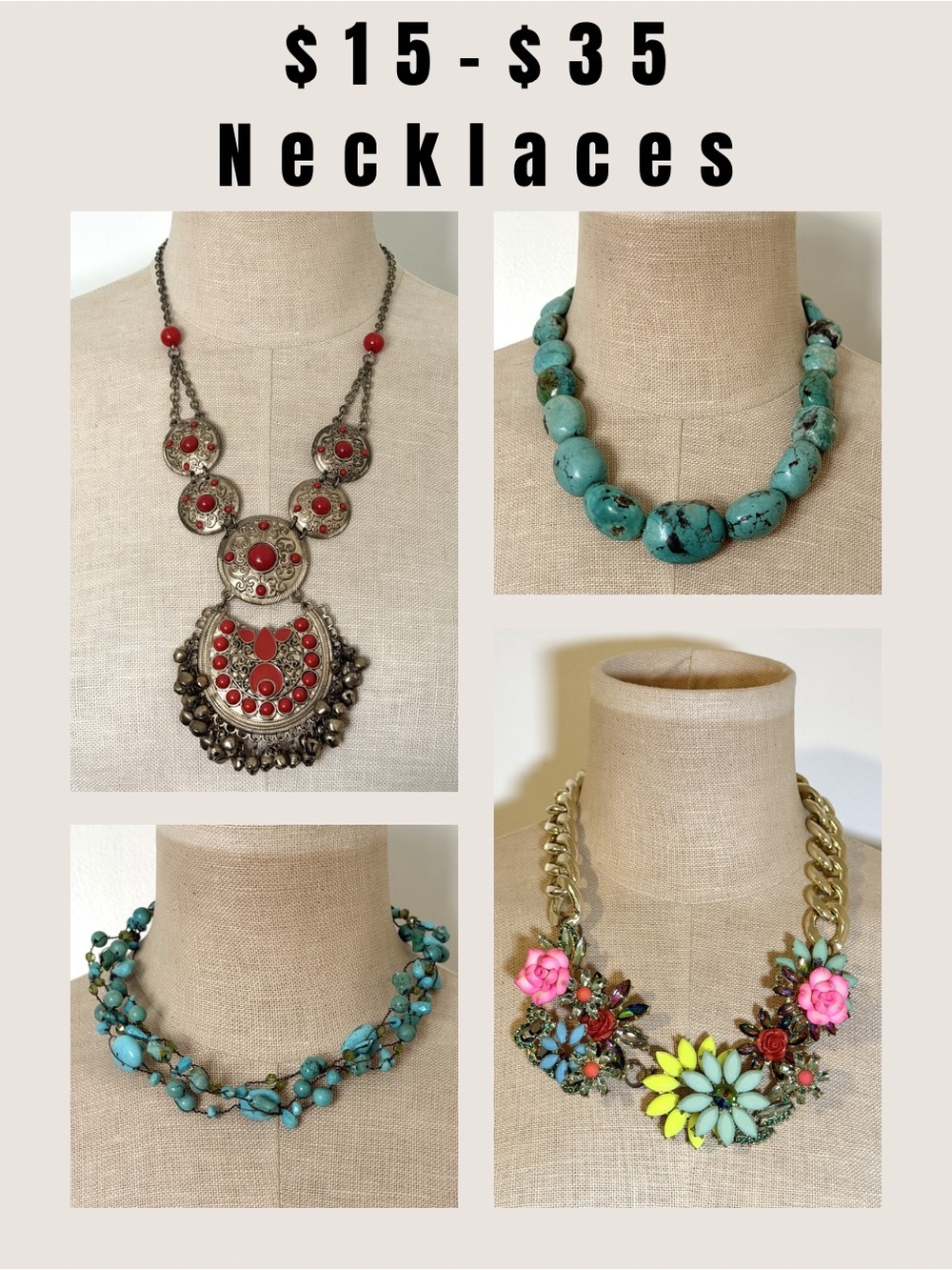 $15-$35 Necklaces